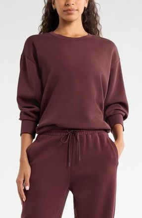 Zella Soft Luxe Tunic in Brown Ristretto at Nordstrom, Size X-Large