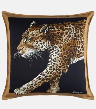 Dolce & Gabbana Leopardo Medium canvas cushion