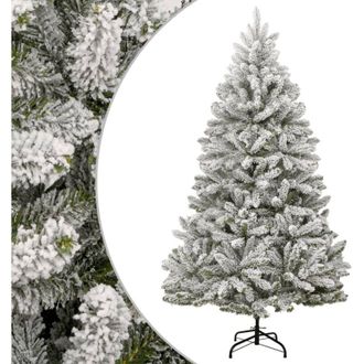 vidaXL Rbol De Navidad Artificial Con Bisagras Y Nieve Flocada 210 Cm Vidaxl