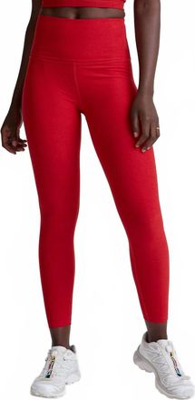 Beyond Yoga Caught In The Midi High Waisted Legging In Holly Red