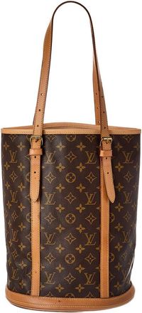 Louis Vuitton Brown Monogram Coated Canvas Bucket Gm (Authentic Pre-Loved)