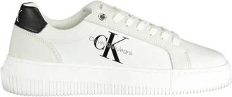 Calvin Klein Witte Polyester Platform Sneaker - Dames - Schoenen - Wit - Maat: 42 EU Poliester
