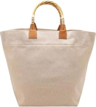 Herm&egrave;s Pre-owned Tote Bag - Dames - Vintage Shopper - Beige - ONE Size - Leer - Vintage