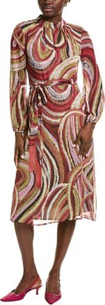 Tahari by ASL Tie Waist Midi Dress