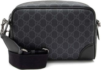 Gucci Gg Supreme Emblem Small Crossbody (Authentic Pre-Loved)