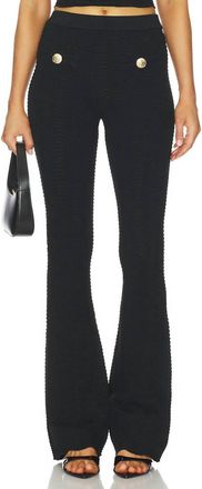 Retrof&ecirc;te Joliet Knit Flare Pant In Metallic Black