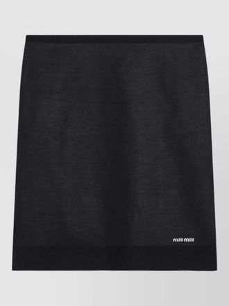 Miu Miu logo detail shorts elastic waistband