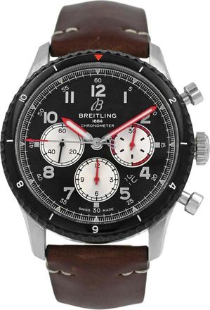 Breitling Pre-owned Breitling Aviator 8 Chronograph Automatic Chronometer Silver Dial Mens Watch B01 AB0119