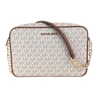 Michael Kors Pre-owned Cross Body Bags, female, Beige, Size: ONE SIZE Pre-owned PVC shoulder bag