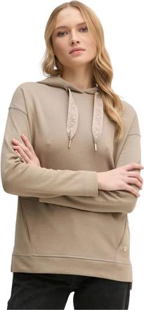 Joop Logo corded-ribbon Hoodie - Dames - Hoodies - Beige - XS - Katoen - Hoodies & sweatvesten