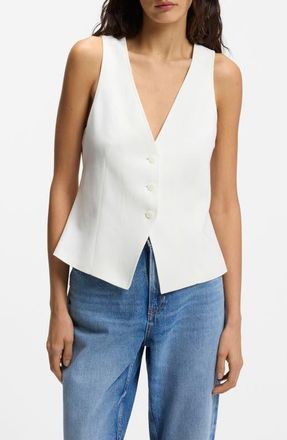 Boss Orange by Hugo Boss Cutout Back Vest in Soft Cream at Nordstrom, Size 10