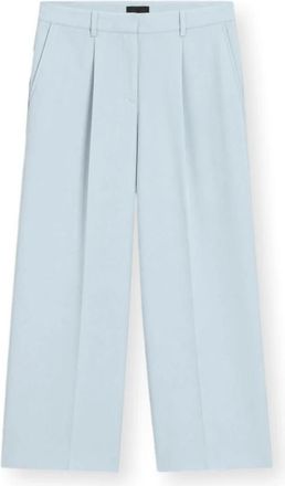 HUGO BOSS C Tiwi 2 Broeken - Dames - Wijde Broeken - Blauw - XL - Polyester - Broeken