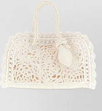 Jacquemus turismo crochet beach bag top handles strap