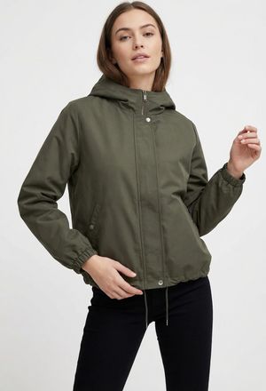 Only Parka ONLY ONLMONIC SPRING HOOD JACKET OTW ZL, Damen, Gr. XS, kalamata, Web, Obermaterial: 92% Polyester, 8% Nylon, unifarben, elastischer Bund, Jacke