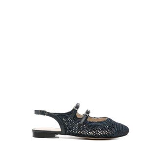Carel Geweven Ballerina met Gespsluiting - Dames - Ballerinas - Blauw - 37 EU - Schoenen