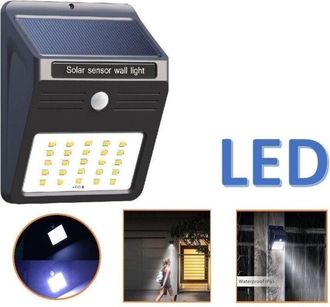 OEM Lampe Murale Solaire - 30 Led - 15 W - Capteur Mouvement Pir - Ext&eacute;rieur Ip65 - Par 2