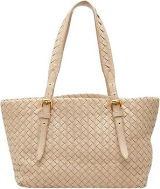 Bottega Veneta Pre-owned Tote Bags, female, Beige, Size: ONE SIZE Pre-owned Leather Shoulder Bag