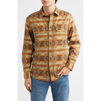 Pendleton Tanner Twill Button-Up Shirt in Ponderosa Tan at Nordstrom, Size Xx-Large