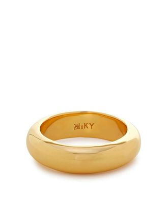 Monica Vinader Kate Young D-shape band ring - Oro