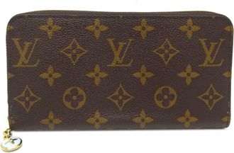 Louis Vuitton Azur Blue Brown Monogram Long Wallet (Bi-Fold) (Pre-Owned)