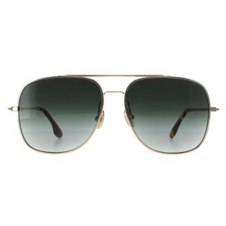 Victoria Beckham VB215S 700 goud groen gradi&euml;nt zonnebril