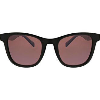 Hurley 51mm Square Polarized Sunglasses in Black at Nordstrom Rack