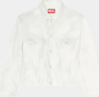 Diesel Men & apos;s Morvi White Denim Jacket