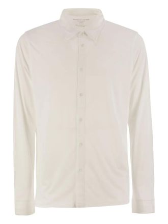 Majestic Filatures long-sleeved button shirt - men - Lyocell/Cotton - S - White