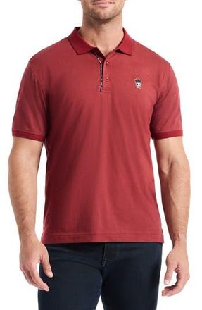 Robert Graham Lucifer Short Sleeve Polo in Burgundy at Nordstrom Rack, Size X-Large