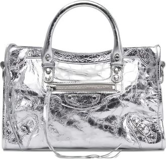 Balenciaga Le City metallic leather tote bag - Silver