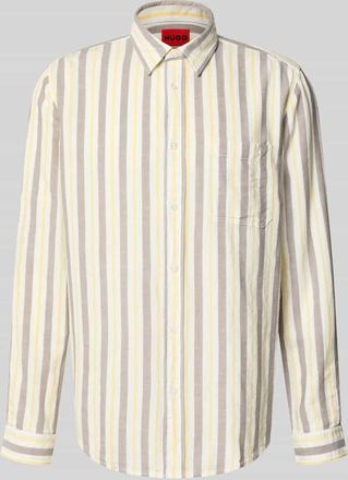 HUGO BOSS Regular Fit Freizeithemd aus Baumwoll-Viskose-Mix Modell ERILLO in Hellbraun, Gr&ouml;&szlig;e XXL