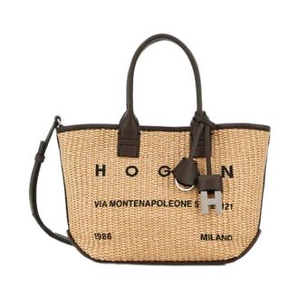 Hogan Address Mini Shopping Bag - female - Hogan - Shopping Bags - Beige - ONE SIZE - Bags