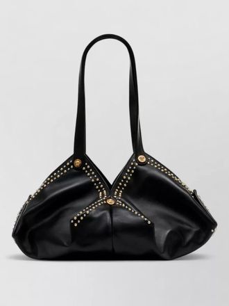 Versace shoulder bag lambskin soft structure studs