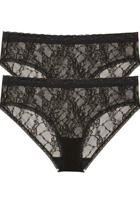 Natori Bliss Allure Lace One Size Girl Brief 2-Pack in Black at Nordstrom