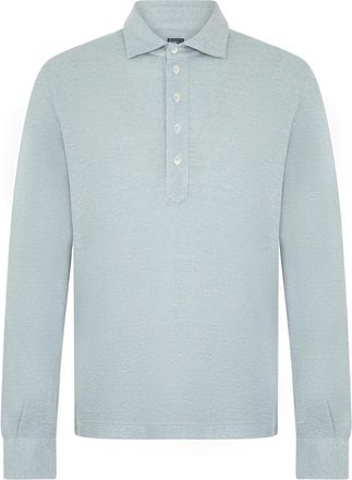 Fedeli Lange Mouwen Polo - Heren - Polos - Grijs - M - Katoen - Tops