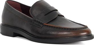 Dune London Mens Sascha Leather Penny Loafers Size UK 9 Brown