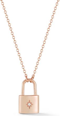 Glaze Jewelry Star Padlock Pendant Necklace in Rose Gold at Nordstrom Rack