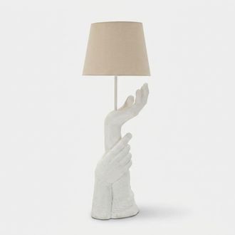 Mauro Ferretti L&aacute;mpara De Mesa De Dise&ntilde;o En Polirresina Y Tela Life