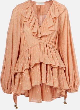 Zimmermann Blusa Rhiannon con volant