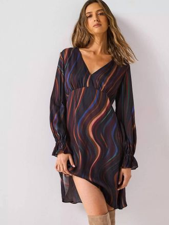 Paul Smith Swirls Mini Dress In Red Multi