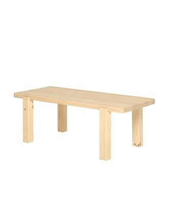 Hannun Mesa de centro rectangular color beige, 120x50x42 cm