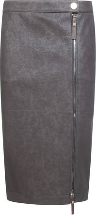 Pinko Montiano Straight Zip Midi Skirt
