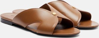Loro Piana Vera leather slides