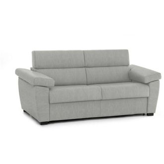 Dmora Divano letto 2 posti Queenie, Sof&agrave; trasformabile per salotto, imbottito, sfoderabile, Qualit&agrave; 100% Made in Italy, 185x95 h100 cm, Grigio chiaro