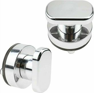 OEM Tiradores Con Ventosa Para Muebles, Ideales Para Puertas De Cristal, Duchas, Cajones, Espejos, Paredes Y Azulejos. - 2 Unidades (plateado)