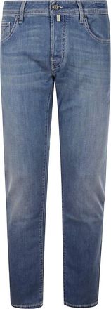 Jacob Cohen Jeans, Heren, Blauw, W32, Katoen, Slim Katoen Denim Jeans