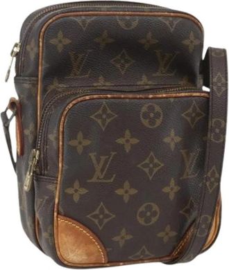 Louis Vuitton Pre-owned Canvas Crossbody Tas - Dames - Vintage Schoudertas - Bruin - ONE Size - Vintage