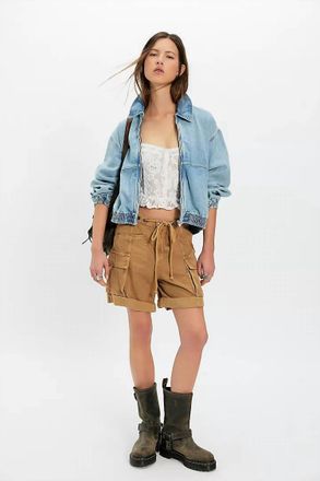 Free People Birdie Denim Jacket In Blue