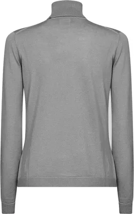 Blanca Vita Womens Turtleneck Sweater, Virgin Wool, Green