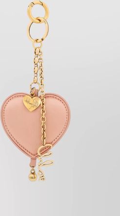 Chlo&eacute; symbols heart keychain bag charm satin brass